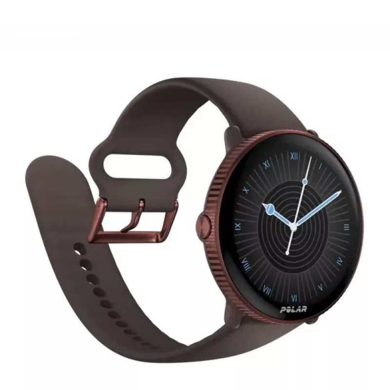 Polar Ignite 3 Titanium Brown Leather M/L – išmanusis laikrodis su titano apdaila ir rudu odiniu dirželiu