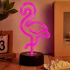 LED dekoratyvinė stalinė lempa MANTA SNL79PK rožinis flamingas