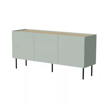 Komoda cama meble FELLINI 150×40×70 cm, alyvuoginė su aliejumi padengtu ąžuolo viršumi, MDF rėmas