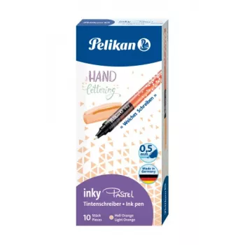Stiklinis tušinukas Pelikan Inky 273 Oranžinis 10 vnt.