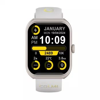 Išmanusis laikrodis Colmi P86 Gold su Bluetooth ir širdies ritmo matuokliu