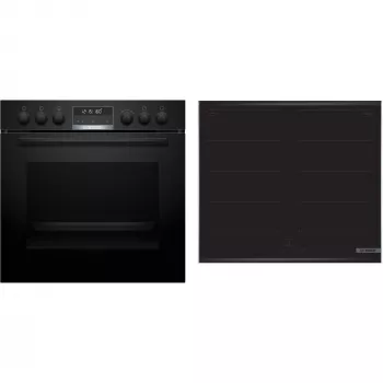 Bosch HEG578BB4 + NVQ645CB6E rinkinys – orkaitė ir zoninė indukcinė kaitlentė