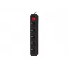 Prailginimo laidas Lanberg PS1-05F-0300-BK 3 m 5 kištukinių lizdų juodas