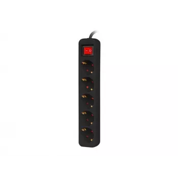 Prailginimo laidas Lanberg PS1-05F-0300-BK 3 m 5 kištukinių lizdų juodas