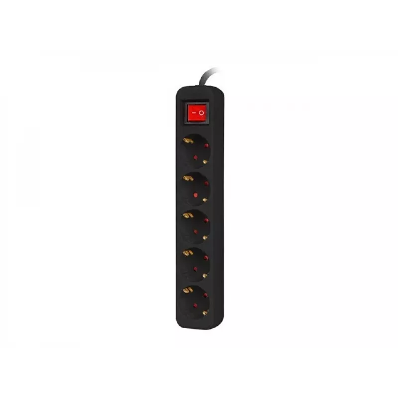 Prailginimo laidas Lanberg PS1-05F-0300-BK 3 m 5 kištukinių lizdų juodas