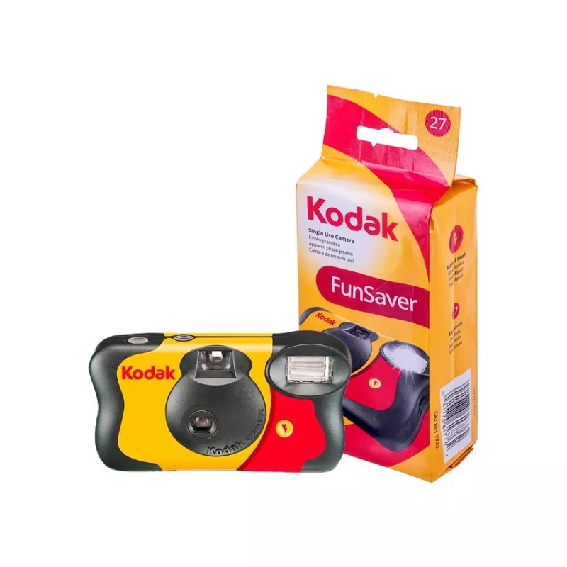 Vienkartinis fotoaparatas Kodak FunSaver su blykste, spalvota juosta, 27 nuotraukos, ISO 400