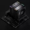 CPU aušintuvas Jonsbo HX6280 PWM RGB 130 mm, juodas