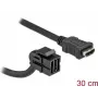 HDMI lizdas su trumpu kampuotu laidu, juoda, DeLOCK 86853