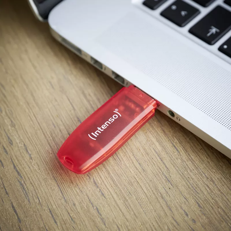 USB atmintukas Intenso 128 GB USB-A 2.0 Raudonas Skaidrus