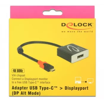 USB-C į DisplayPort adapteris DeLOCK 63312