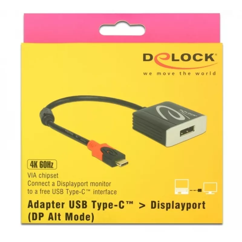 USB-C į DisplayPort adapteris DeLOCK 63312