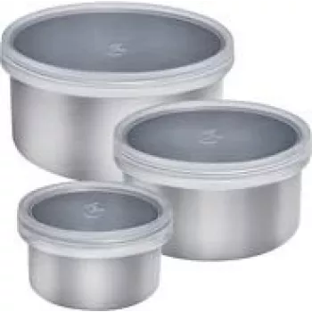 Maisto laikymo indų rinkinys Lurch 240885 – 3 vnt., po 0,4 l, sidabrinis