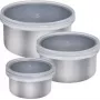 Maisto laikymo indų rinkinys Lurch 240885 – 3 vnt., po 0,4 l, sidabrinis