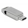 USB atmintukas DeLOCK 64GB USB-C / Type-A sukamas metalinis korpusas