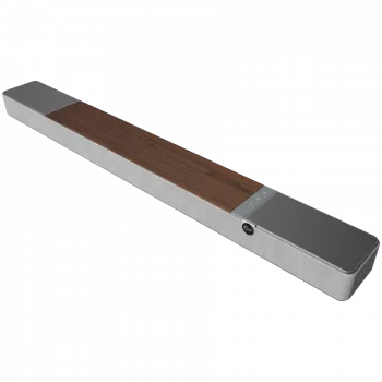 Garso juosta KLIPSCH 1073541 — 3.1.2 kanalų, 100 W RMS, įmontuotas žemų dažnių garsiakalbis, Pilka/Riešutas