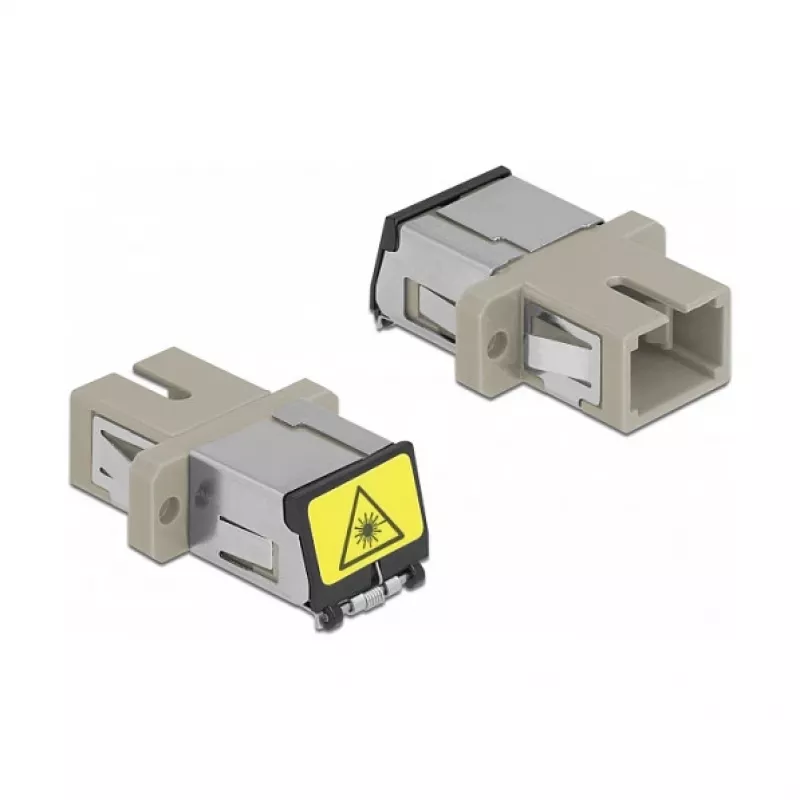 Opticinis pluošto adapteris DeLOCK 86889 SC Simplex moteriškas į SC Simplex moterišką, daugiamodis, smėlio spalvos