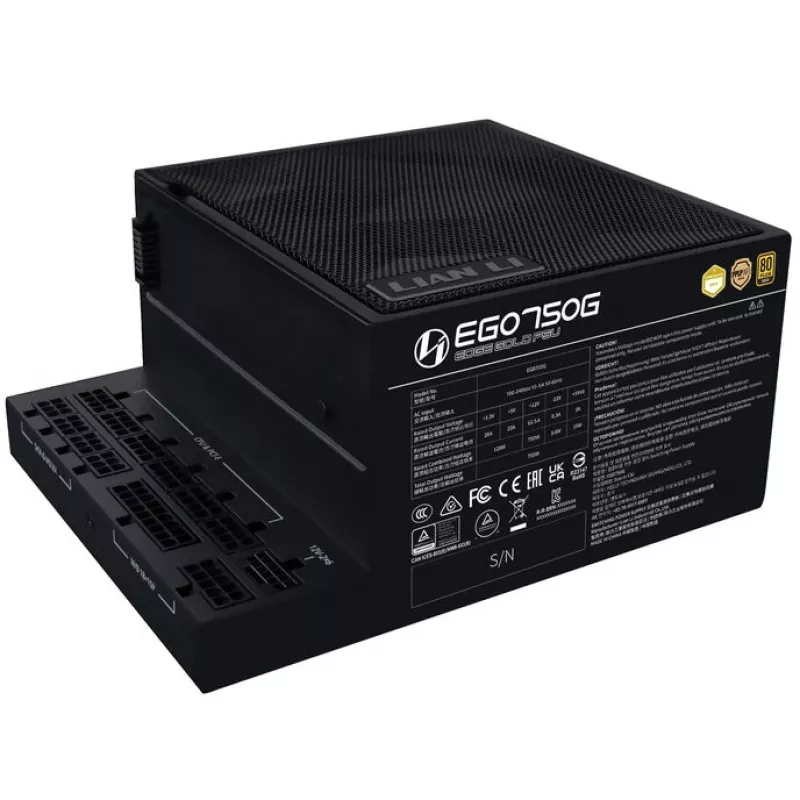Maitinimo blokas LIAN LI EDGE GOLD 750 – 750 W, 80 PLUS Gold, aktyvus PFC