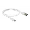 USB kabelis DeLOCK 84807 USB 2.0 1 m USB A Micro-USB B baltas