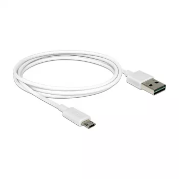 USB kabelis DeLOCK 84807 USB 2.0 1 m USB A Micro-USB B baltas