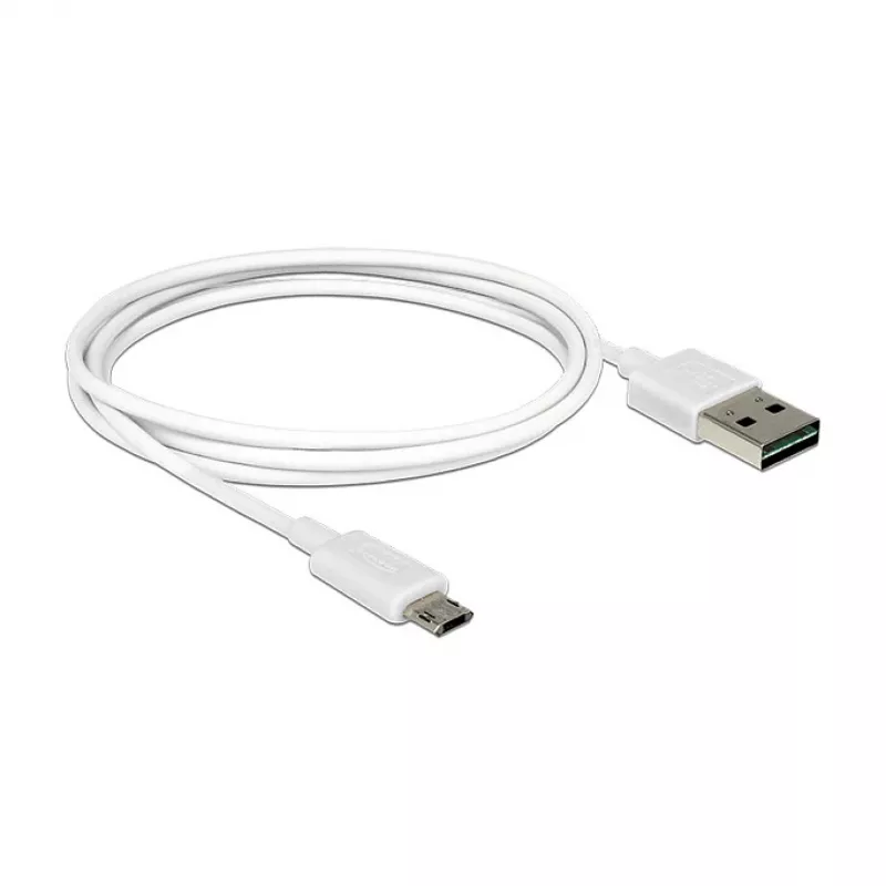 USB kabelis DeLOCK 84807 USB 2.0 1 m USB A Micro-USB B baltas
