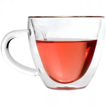 Extralink Home širdelės formos meilės puodelis, dvigubomis sienelėmis, karščiui atsparus stiklinis puodelis 250 ml
