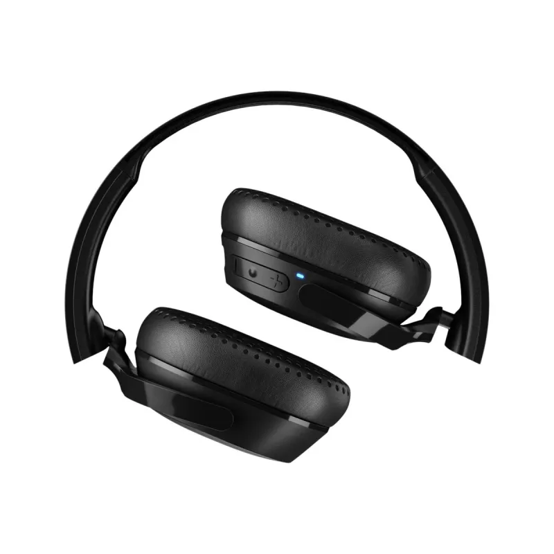 Ausinės Skullcandy Riff Wireless 2, ant ausų, įmontuotas mikrofonas, 3,5 mm, USB, juodos, belaidės