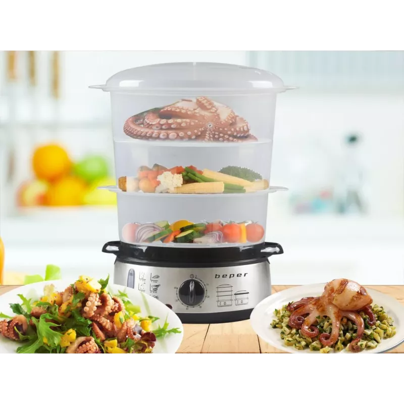 Garo puodas Beper BC.250 3 krepšeliai 800 W nerūdijantis plienas