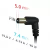 Akyga AK-ND-04 nešiojamojo kompiuterio maitinimo adapteris 19 V / 4,74 A, 90 W, 7,4 x 5,0 mm kištukas su kaiščiu, skirtas HP