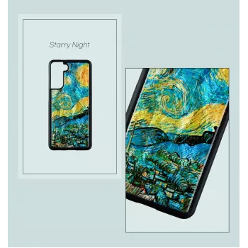 Apsauginis dėklas iKins Samsung Galaxy S21+ — žvaigždėtos nakties juodas