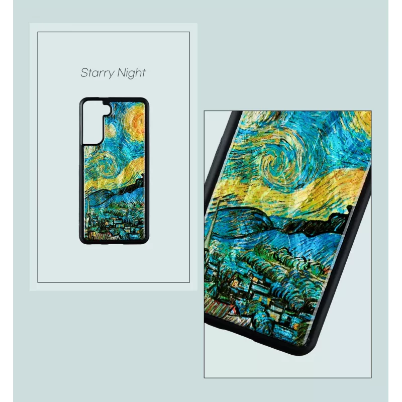 Apsauginis dėklas iKins Samsung Galaxy S21+ — žvaigždėtos nakties juodas