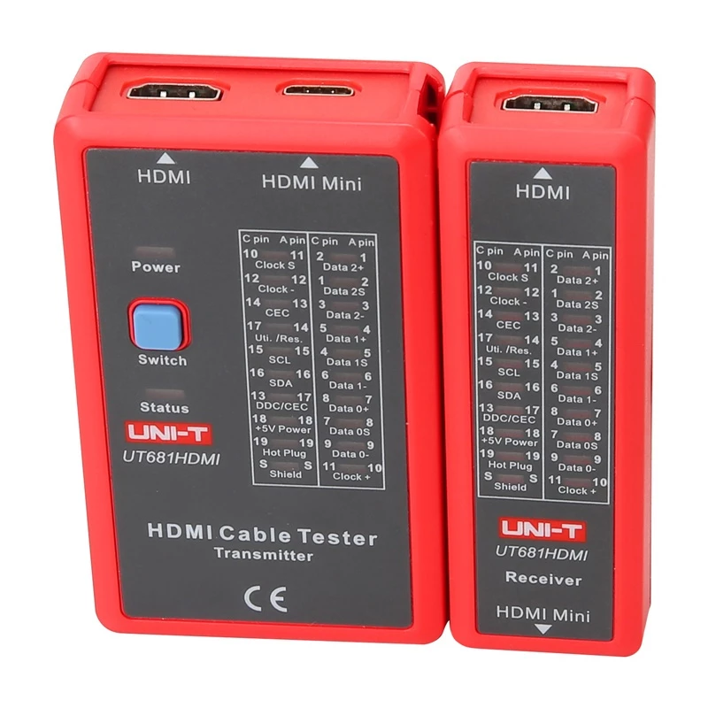 HDMI kabelių testeris UNI-T UT681HDMI – HDMI laidų vientisumo ir sujungimų tikrinimas