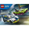 LEGO City policijos automobilio ir raketinio automobilio gaudynės 60415 – 213 dalių, 2 minifigūrėlės, nuo 6 metų