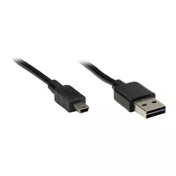 GoodConnections USB 2.0 EASY Plug A–Mini-B laidas, juodas, 1m