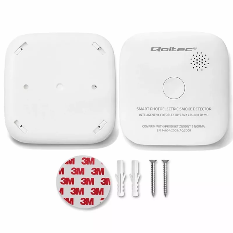 Belaidis dūmų detektorius QOLTEC 52653 su 85 dB baterijos aliarmu