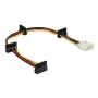 DeLOCK maitinimo šaltinis - vidinis maitinimo šaltinis, 4 kontaktų (S) į SATA maitinimą (R) - 40 cm - įvairiaspalvis (60142)