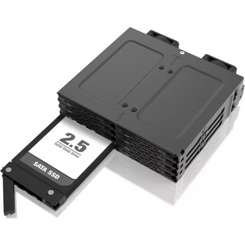 IcyBox MB038TP-B juodas išorinis kietojo disko dėklas
