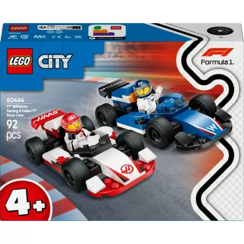 LEGO CITY 60464 F1 - Williams Racing & Haas F1 lenktyniniai automobiliai