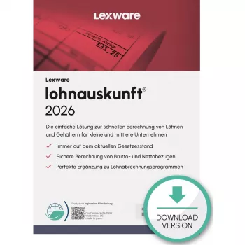 Lexware lohnauskunft 2025 Finansinė analizė 1 licencija 1 metams
