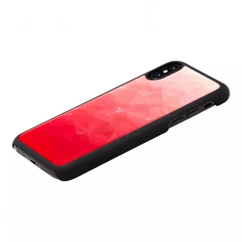 Dėklas telefonui iKins iPhone XS / XS S — rožinio ežero ir juodos spalvos, apsauginis dangtelis