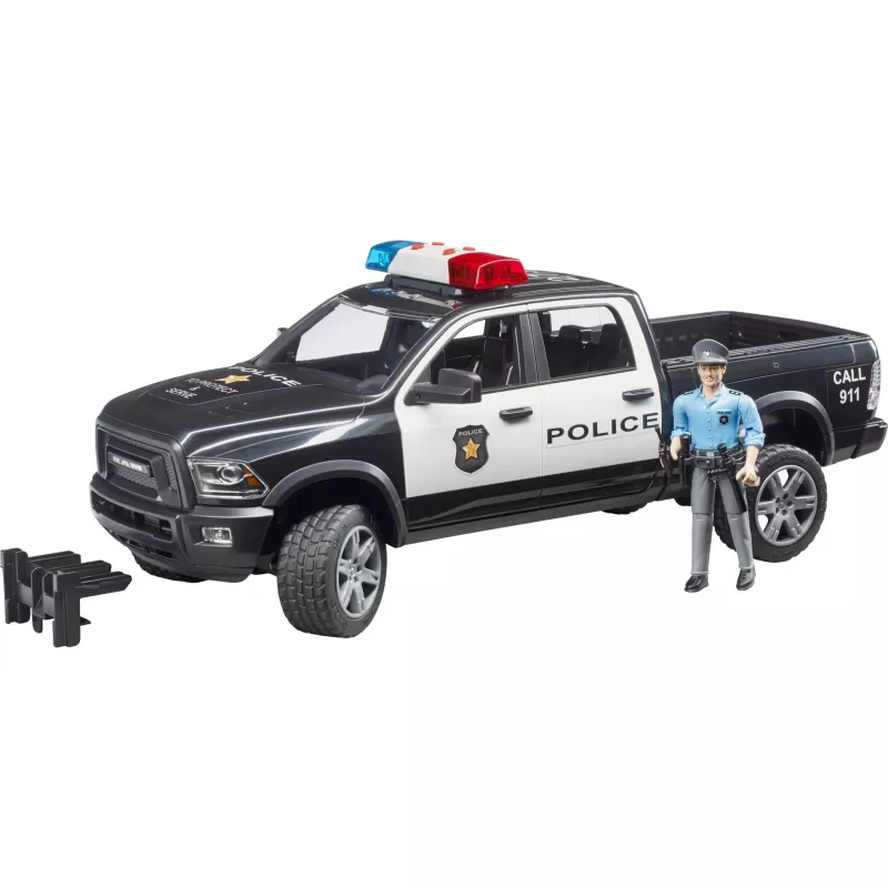 BRUDER RAM 2500 Policija 02505 – žaislinis policijos pikapas, mastelio modelis