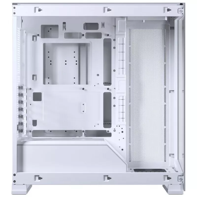 PHANTEKS NV-Series NV5 MK2 ATX korpusas, grūdintas stiklas, DRGB - matinė balta + 3 vnt. M25 Gen2 PWM D-RGB atvirkštinės mentės ventiliatoriai + 1 įprastas ventiliatorius - 120mm