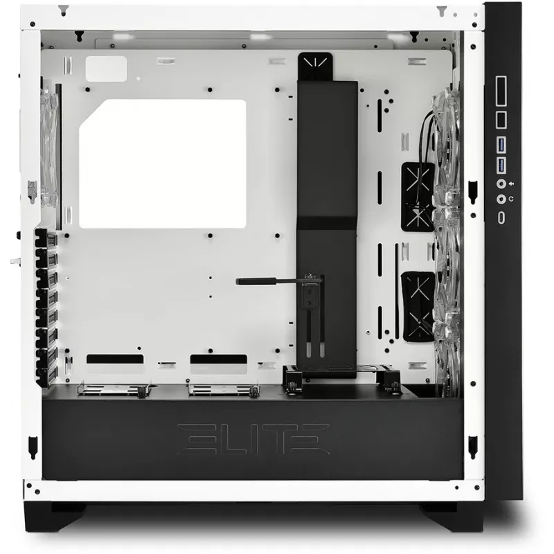 Sharkoon ELITE SHARK CA300H - Bokštas - PC - Baltas - ATX - EATX - micro ATX - Mini-ITX - Metalinis - Grūdintas stiklas - Žaidimams