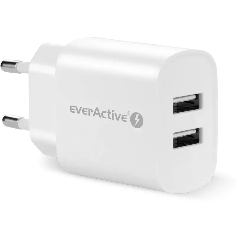 Įkroviklis 2x USB 2,4A 12W baltas