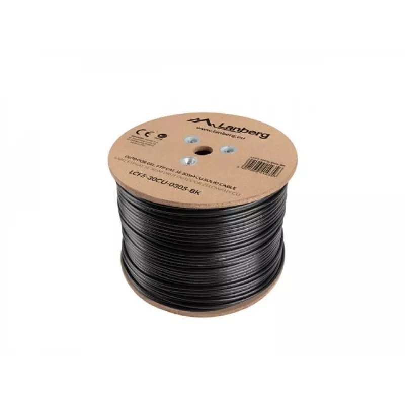 Tinklo kabelis Lanberg LCF5-30CU-0305-BK RJ45 Cat5e 305 m Juodas
