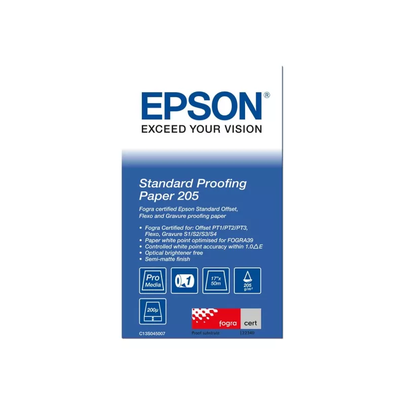 Epson Standard Proofing Popierius, 17 colių x 50 m, 205 g/m²