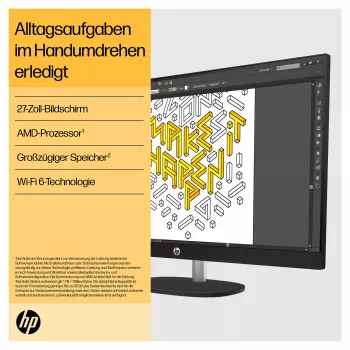 HP 27-cr0471ng All-in-One kompiuteris – Ryzen 7 7730U, 16 GB RAM, 512 GB SSD, Full HD