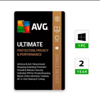 AVG Ultimate raktas – 1 PC + VPN, 2 metai