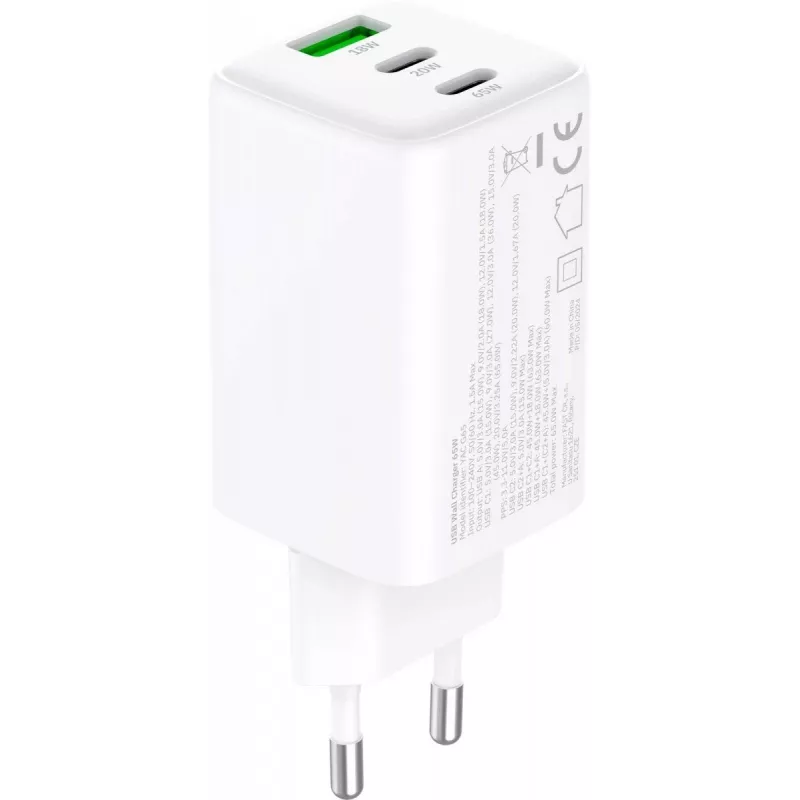 YENKEE YAC G65 WH VOLT USB C 65W 3A maitinimo adapteris