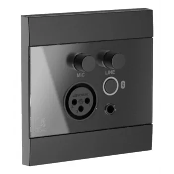 AUDAC WP225/B sieninis skydelis, XLR mikrofonui + 3,5 mm lizdas, Bluetooth, juodas