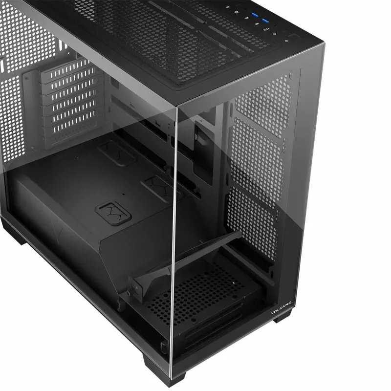 PC korpusas MODECOM Volcano Stellar NF ATX midi bokštas, grūdintas stiklas, juodas, tinka ATX/micro ATX, GPU iki 420mm, CPU aušintuvas 175mm